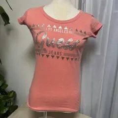 Guess 半袖Tシャツ オレンジ