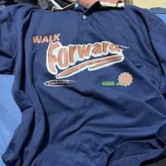 ユニークなロゴデザイン ネイビー ポロシャツ