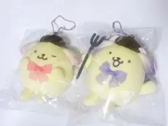 むにゅぐるみ　ポムポムプリンマスコットセット① てんし　こあくま　ポムポムプリン