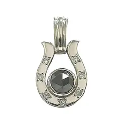 【PT900】ブラックダイヤ0.5ct×0.07ct ペンダントトップ プラチナ