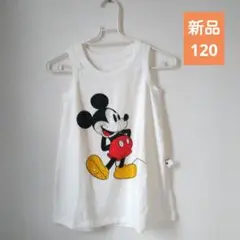 【新品タグなし】ミッキーマウス ノースリーブ タンクトップ ★ 120