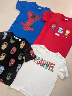 ■まとめ売り マーベルMarvel半袖Tシャツ男の子130〜140 4枚セット■