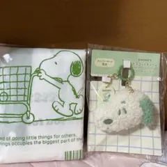 SNOOPY ファミマ レジ袋風エコバッグ マスコットチャーム ２点セット