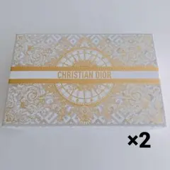 ディオール　ギフトボックス ギフトラッピング ホリデー ゴールド 2個セット