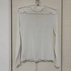 シースルー 長袖 トップス ホワイト