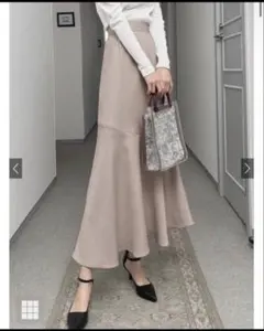 GRL アシンメトリーマーメイドスカート[kz90] グレージュ