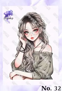 オリジナル人物ステッカー　No.32