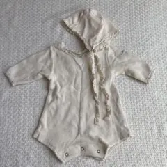 プッパプーポ　退院着　ロンパース　ボンネット