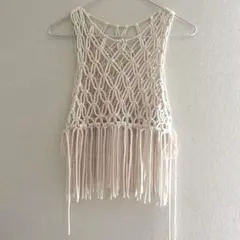 美品　ADAM ET ROPE' ロープベスト　オフホワイトのサムネイル