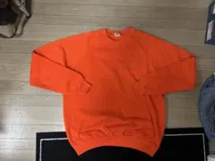 90s JERZEES 無地オレンジスウェット　古着