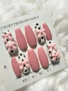 リボンドットネイルチップ