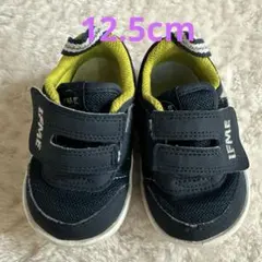 IFME ベビーシューズ ネイビー/イエロー