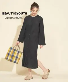 ■ BEAUTY&YOUTH エンブロイダリー ペイズリー ワンピース