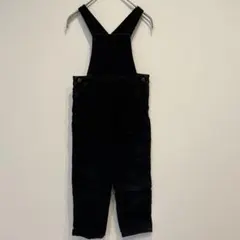 GU 黒 ブラックオーバーオール【110】キッズ　サロペット