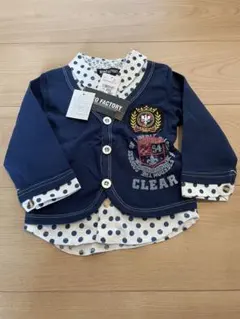 男の子　女の子　トップス　カットソー　重ね着風　ロンT 長袖　綿100