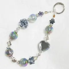 ビーズストラップ/キーホルダー　バッグチャーム ハンドメイドNO.436