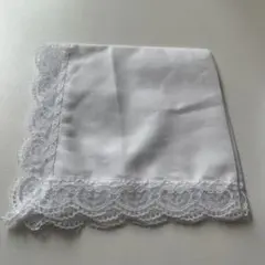 ペアハンカチ 2枚セット ホワイト 結婚式 ウエディング 綿 コットン 冠婚葬祭