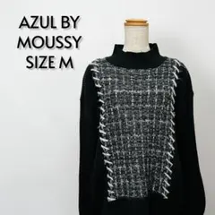 AZUL BY MOUSSY タートルネックセーター ブラック M【520】
