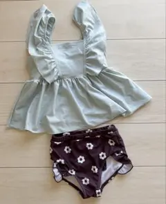 ★branshes★ブランシェス★水着★セパレート★ミントグリーン★140★