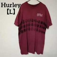 Hurley【L】ハーレー Tシャツ ボルドー タイダイ風 半袖カットソー 古着