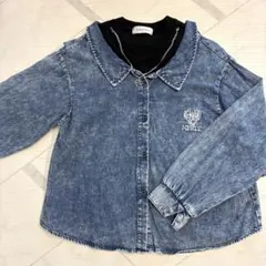 Lily Chuu 150 デニム 重ね着風 長袖トップス 女の子 秋服