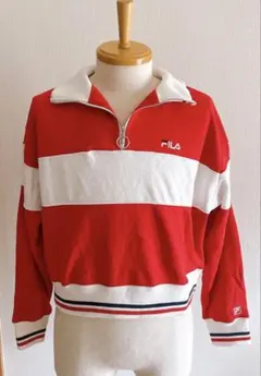 FILA トレーナー　ジップアップトレーナー　ボーダー