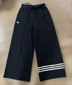 adidas originals ワイドパンツ XL 黒 ストライプ