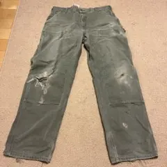 Carhartt ダメージ加工カーゴパンツ モスグリーン