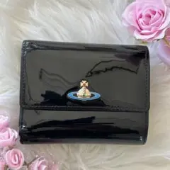 Vivienne Westwood 二つ折り財布 エナメル ブラック 黒 オーブ
