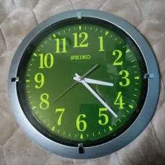 SEIKO 蛍光グリーン 掛け時計 KX618S