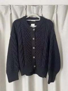 GU ジーユー ケーブル コクーン カーディガン ニット 黒 新品未使用