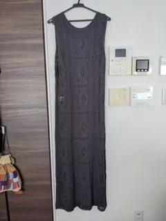 「新品」ノースリーブ ロング ニットワンピースのサムネイル