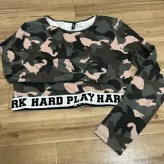 H&M 迷彩柄 クロップド長袖Tシャツ