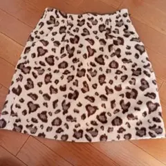モコモコ　ヒョウ柄　ミニスカートS
