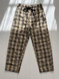 WEGO ベージュチェックパンツ