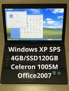 Windows XP SP5 4GB SSD120GB Office 英語KB - メルカリ