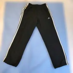 【人気】adidas アディダス トラックパンツ M 黒裏メッシュ裾ドローコード