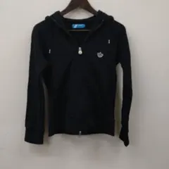 (10)adidas フードパーカー Lサイズ 黒