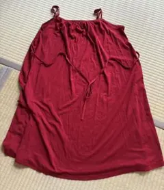 赤　ワンピース　フリー　マタニティも可