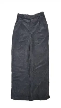 コーデュロイ ワイドパンツ 丈長め