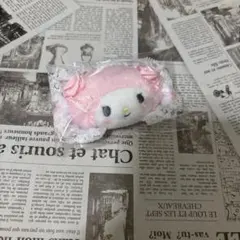 サンリオ　シークレットヘアクリップ　ホワイトフリル　マイメロディ マイメロ