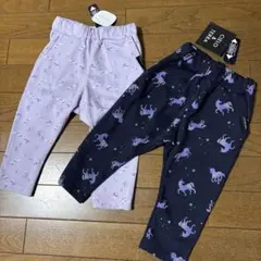 【新品】ユニコーン柄パンツ80㎝　長ズボン　ストレッチ　2枚セット