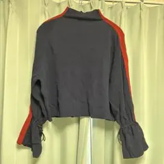 MOUSSY 長袖トップス ネイビー×レッド