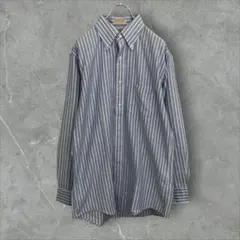 【k7578】希少USA製エルエルビーン80s90s当時物ストライプ長袖シャツ