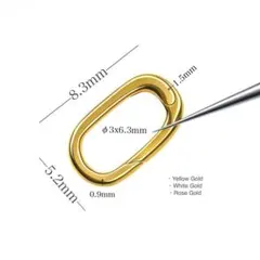 K18YG WG PG【S:10mm】バチカン ワンタッチ パーツ スナップ開口 K18YG WG PG【S:10mm】バチカン ワンタッチ パーツ スナップ開口