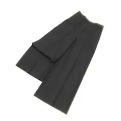 ウール ワイドパンツ 黒