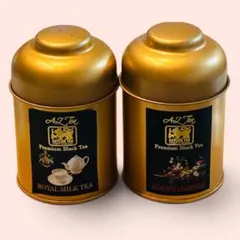 ★ 中古　AZ Tea ★空き缶★ 2種セット ゴールド