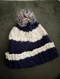 ニット帽ボーダー