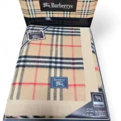 【新品未使用】Burberry バーバリー 毛布 オールラム 西川産業