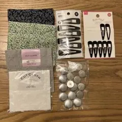 ヘアピン　くるみボタン　ハギレ　手作り　ハンドメイド